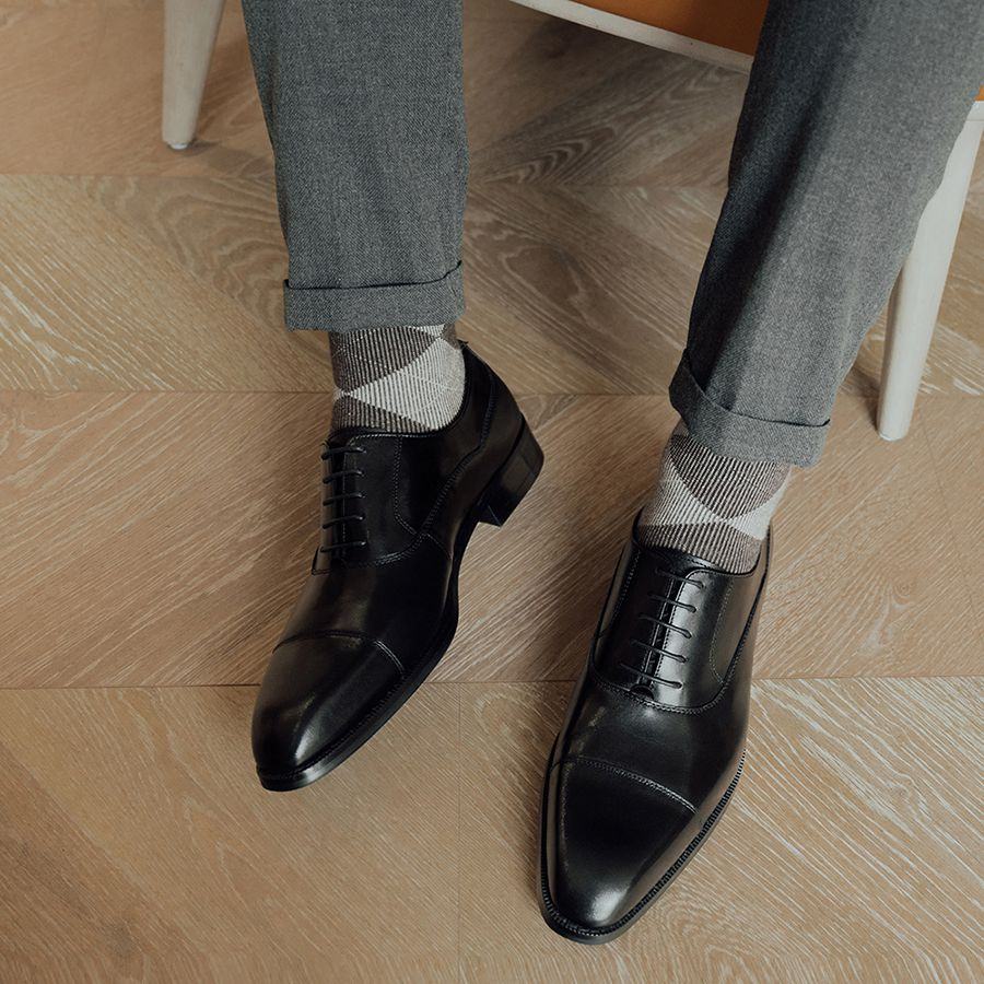 Giày da nam Cap Toe Oxford da bóng GNLAJD6537-157-D - Hình ảnh 6