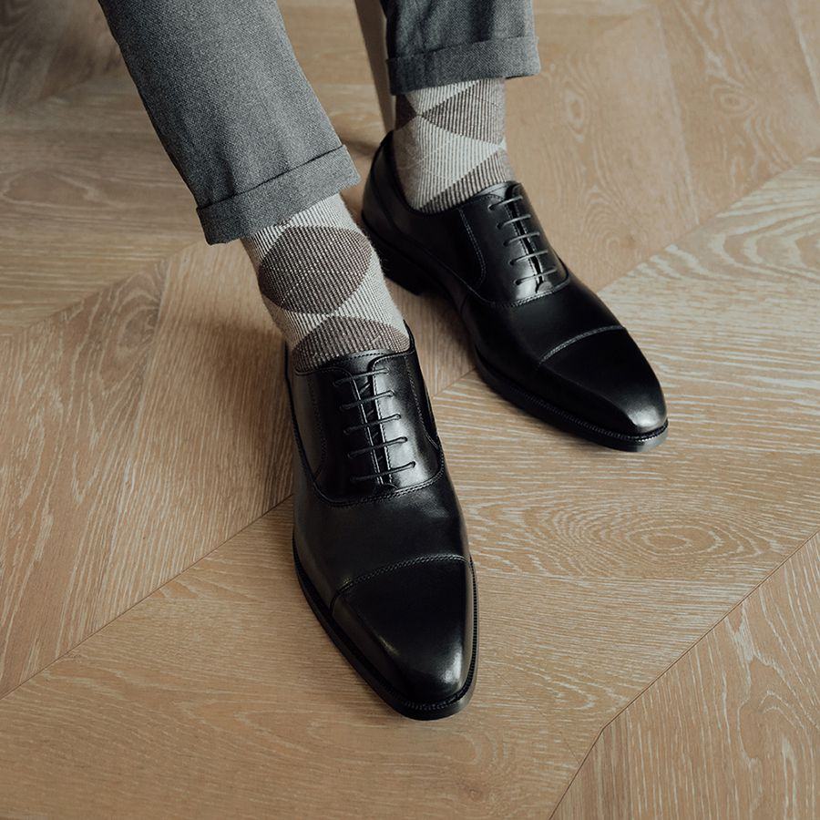 Giày da nam Cap Toe Oxford da bóng GNLAJD6537-157-D - Hình ảnh 5